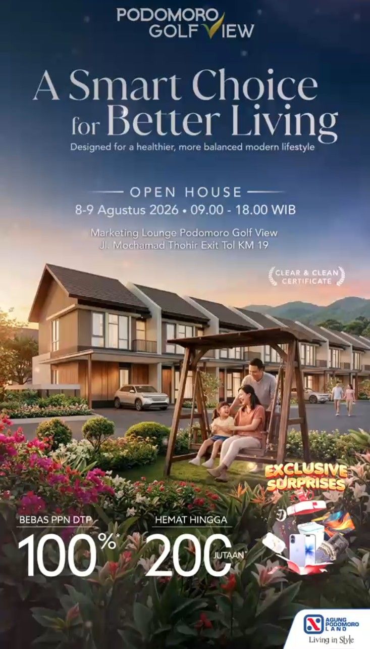 Read more about the article Open House Podomoro Golf View 8-9 Agustus 2026